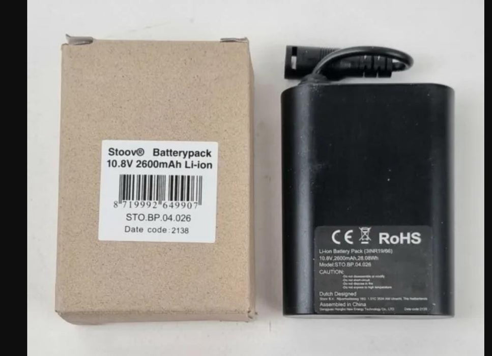 Stoov Li-ion Battery Pack 10.8V 2600mAh New