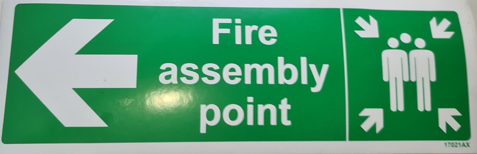 4x Fire assembly Point - Sticker Signs - New