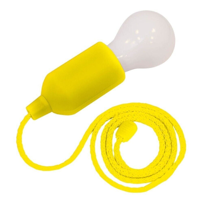 LED Hanging Pull Light Battery Operated (requires batteries) Yellow string