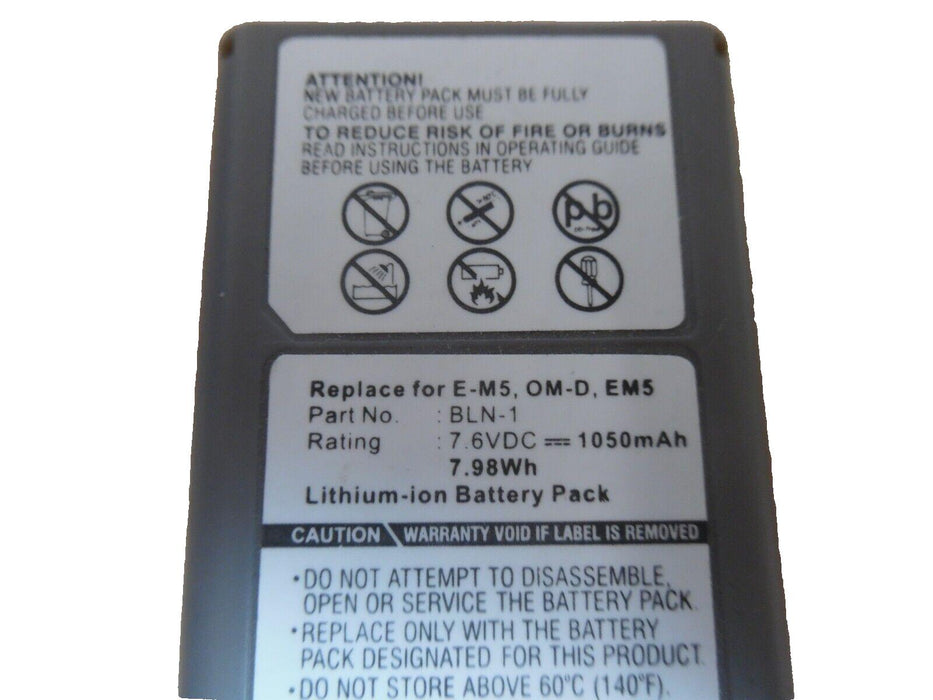 Battery for Olympus BLN-1 | OM-D E-M1, E-M5, E-M5 II
