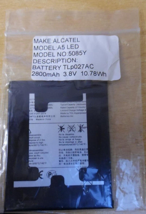 Battery for Alcatel  OT-5085Y 2800mAh TLp027AC