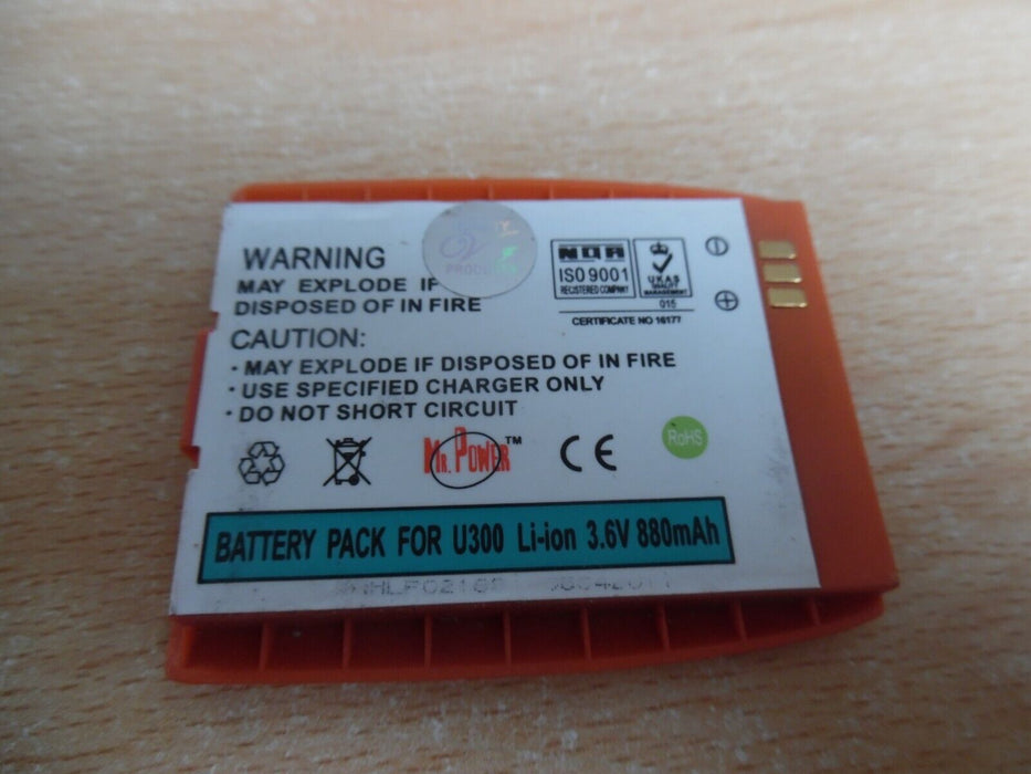 Replacement Battery For LG U300  Mobile Phone Used