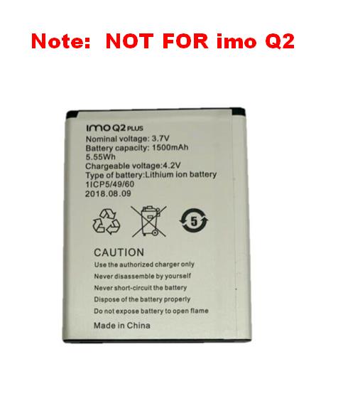 Genuine IMO Q2 Plus Battery for IMO Q2 plus ONLY 3.7V 1500mAh