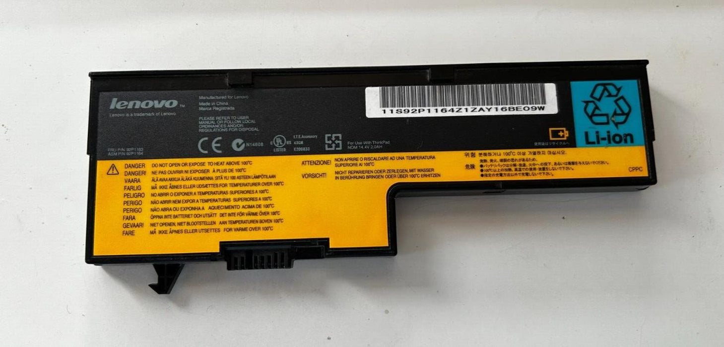 lenovo Unrise Notebook Battery 40y6999 92p1163 92p1166 52t5224 lion 14.4v