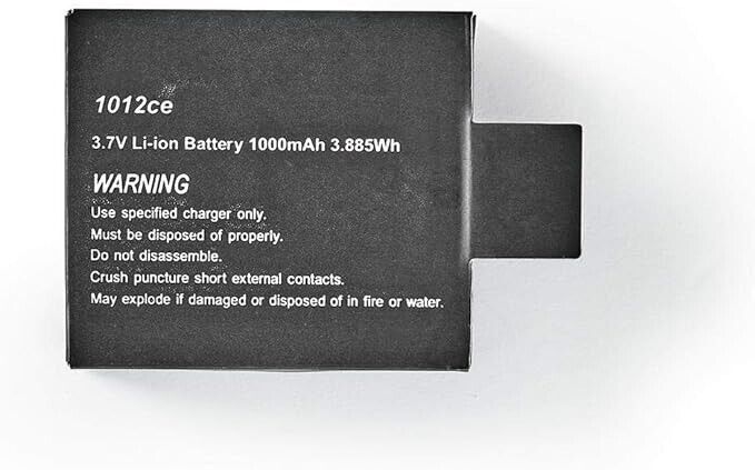 NEDIS ACBT20BK Action Camera Rechargeable Battery 1000 mAh with 90 Min Life Time