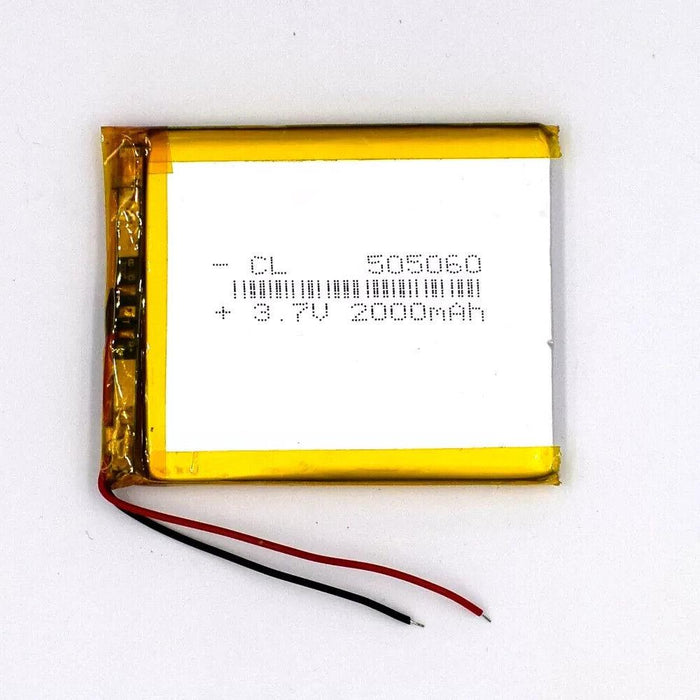 1 pc 3.7V 505060 2000mAh Rechargeable Battery Li Polymer Li Po Cell for GPS MP3