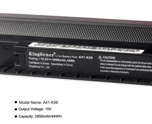 KingSener 2950mAh A41-K56 Laptop Battery For ASUS V550CA V550CM U58C U58CA U58CB