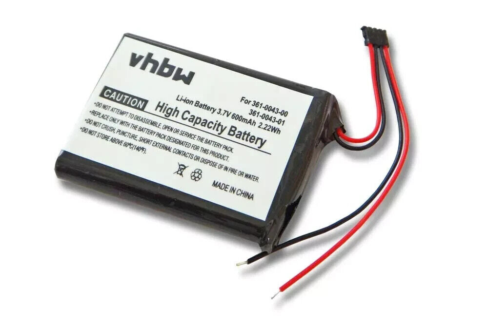 vhbw BATTERY 600mAh for Garmin Edge 361-0043-00, 361-0043-01