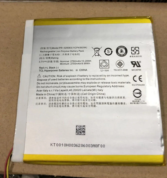 PR-329083 - New Original 2780mAh Battery Batteria for Acer Iconia One 7 B1-770