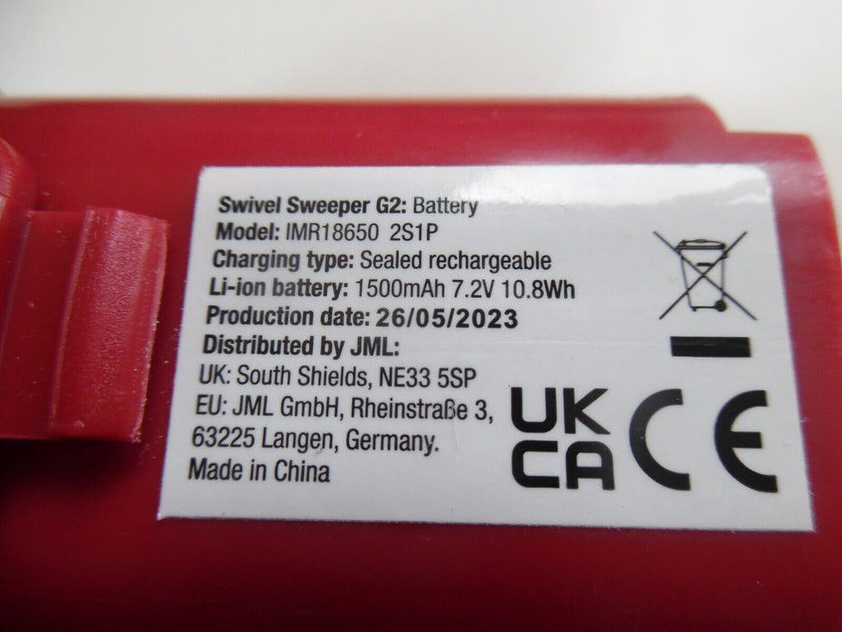 Swivel Sweeper G2 Battery Red, for IMR18650 2SIP