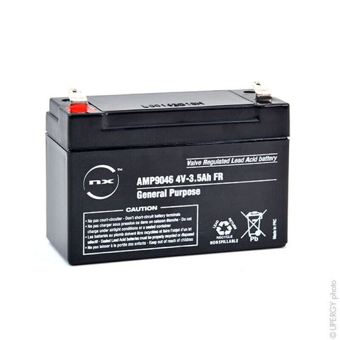 NX Sealed lead acid battery 4V 3.5Ah F4.8 AMP9046