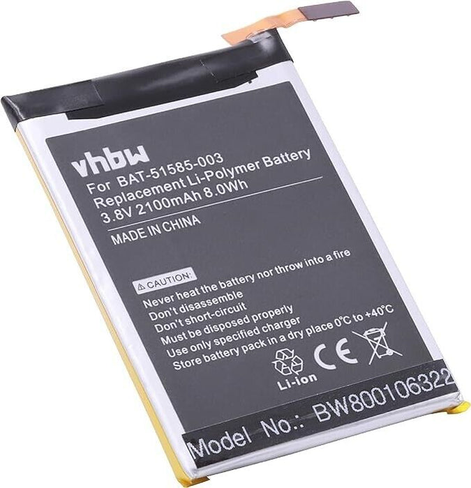 vhbw Battery 2100mAh for Blackberry Q5, Q5 LTE, Q5 LTE SQR100-1, Q5 SQR100-3 rep