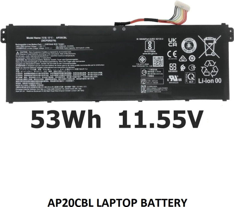 High Quality Replacement Laptop Battery for Acer AP20CBL