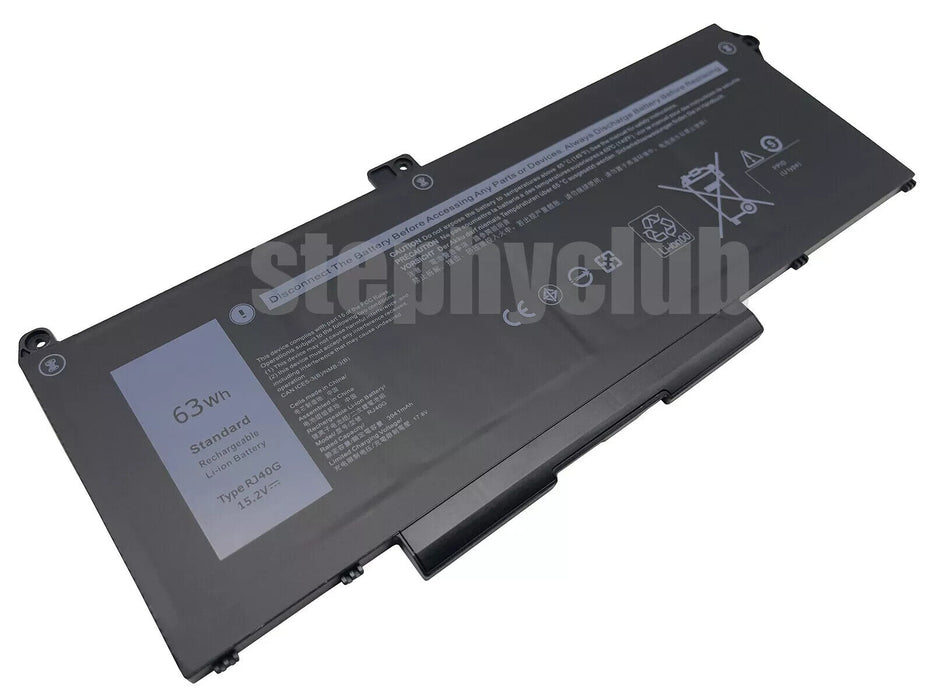 New 15.2V 63Wh RJ40G Battery Compatible with Dell Latitude 5420 5520 075X16