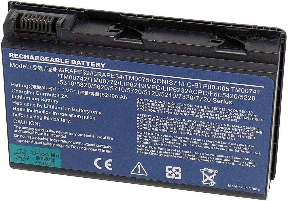 Replacement Laptop Battery for ACER Extensa 5220 Series 10.8v 5200mAh