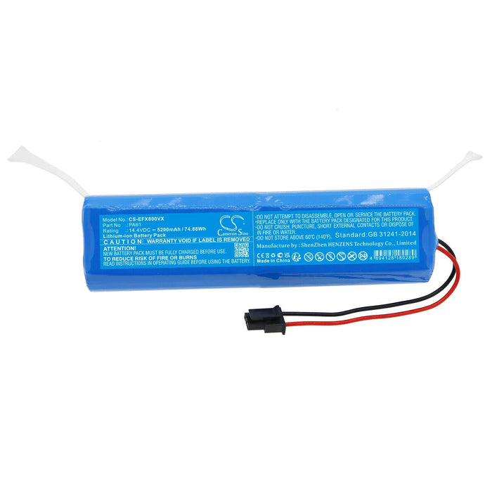 Battery for Eufy RoboVac X8 Hybrid White T226X PA61 Vacuum CS-EFX800VX 5200mAh