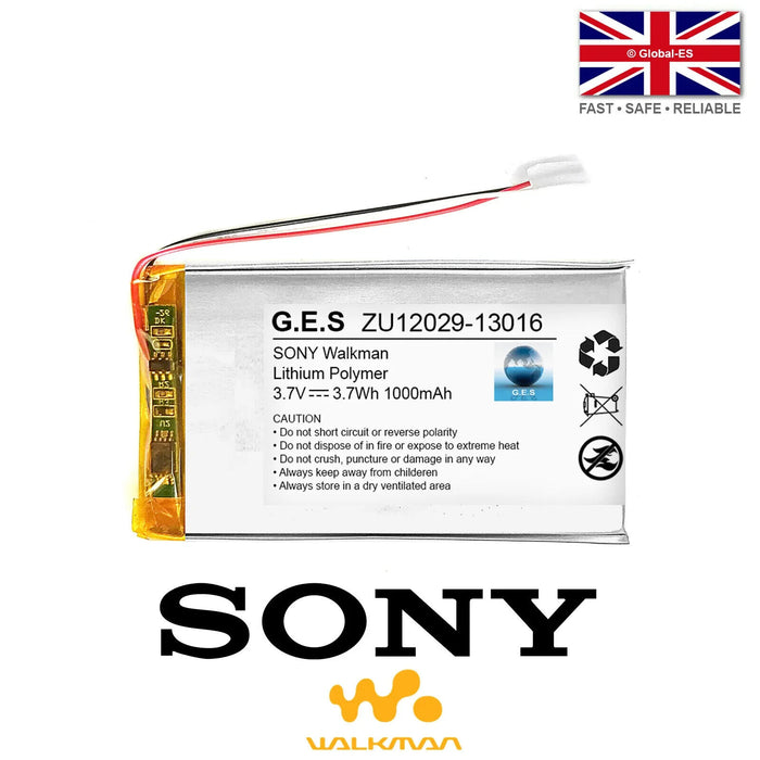 Sony Walkman NWZ-A15 NWZ-A17 MP3 Player Battery - 3.7V 1000mAh ZU12029-13016