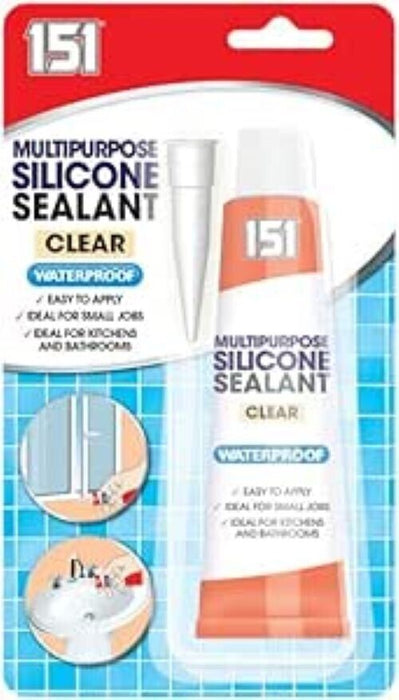 151 MultiPurpose Silicone Sealant Clear Waterproof 70g