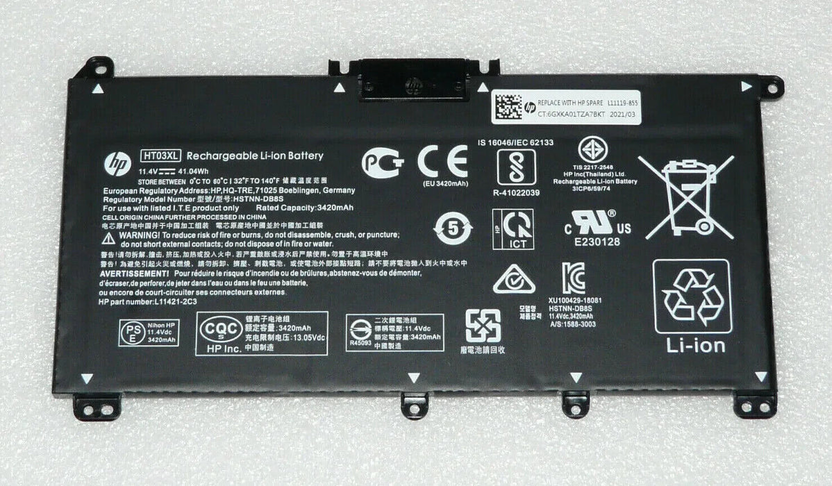 HP GENUINE  HT03XL battery 11.34v