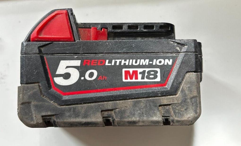 Milwaukee M18 18V 5.0Ah Li-Ion Battery Used