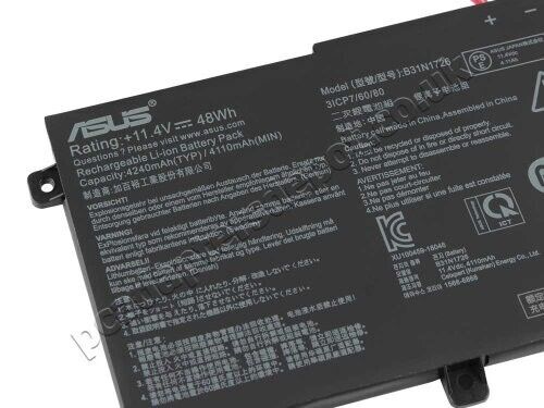 Original Asus B31N1726 Battery 48Wh 4210mAh 3-Cell
