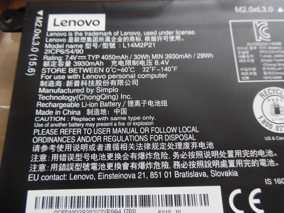 L14L2P21 L14M2P21 Battery for Lenovo IdeaPad S41-70 510S 510S-13ISK 510S-14ISK
