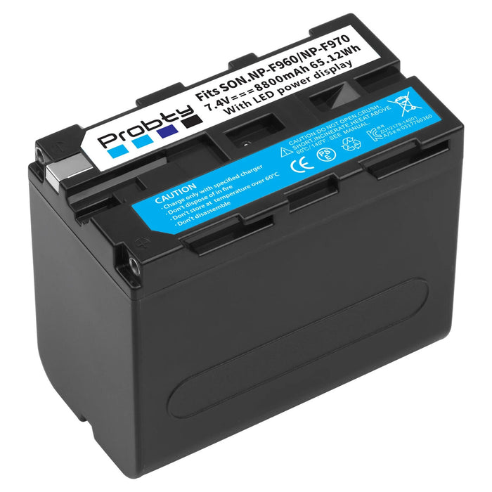 NP-F970 NP-F960 NP F970 8800mAh Battery with LED Power Indicator For Sony DCR-VX