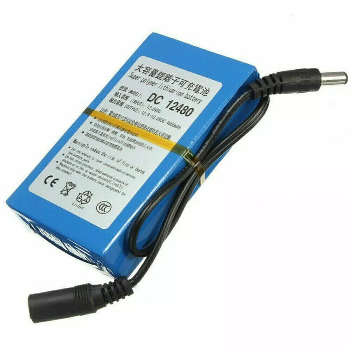 DC 12V 4800mAh DC12480 Super Rechargeable li-ion Battery Pack for CCTV Cameras