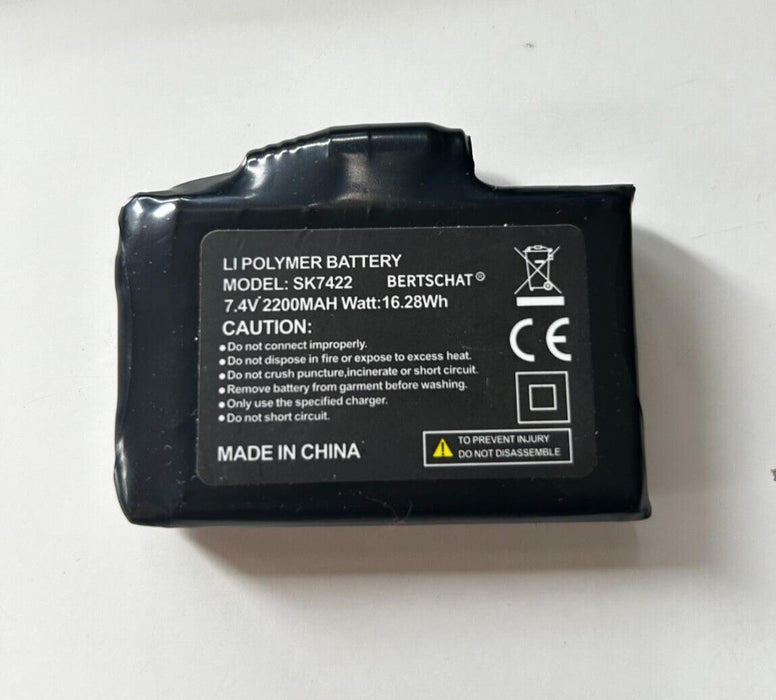 Genuine Bertschat Single Heated Glove Battery SK7422 7.4v 2200mah