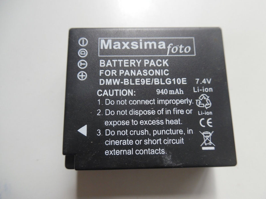 Maxsima Replacement Battery for Pansonic DMW-BLE9E/BLG10E