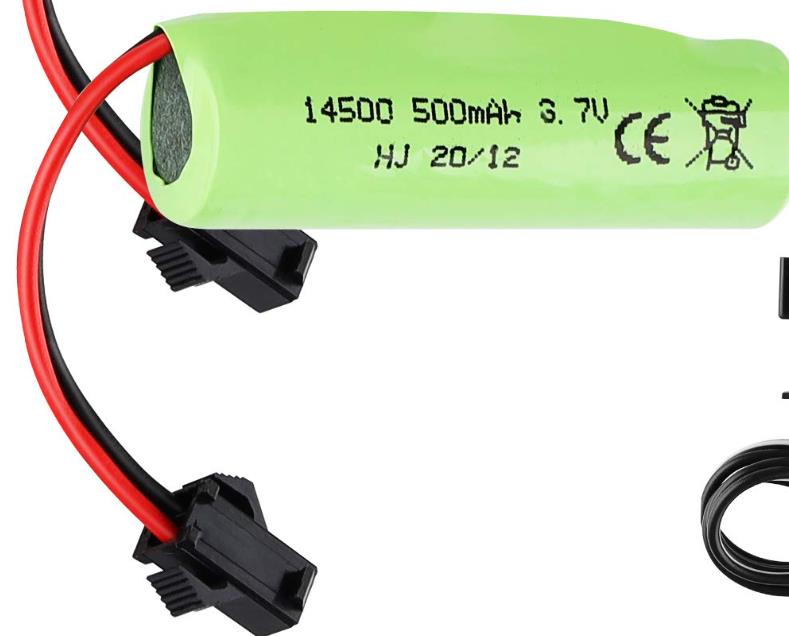 JBY 14500/500mAh 3.7v Lithium Battery for RC