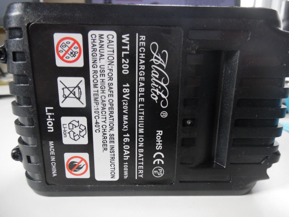 Alalito 18V 16Ah battery for WLT200