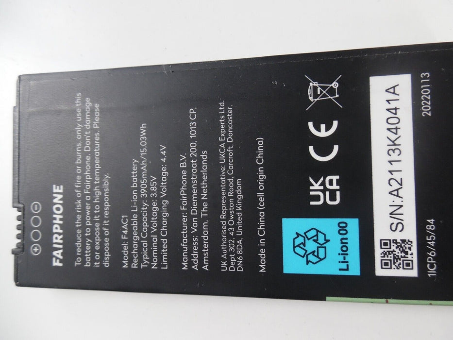 Fairphone f4ac1 battery 3905mAh