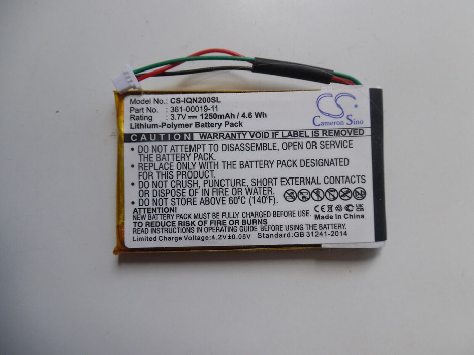 High Quality Battery Fit Garmin Nuvi 255W RoHS CE Certified 1250mAh
