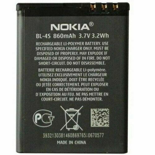 Nokia BL-4S Battery For Nokia X3-02 3600 2680 Slide 3710 Fold 7020 6208C 7100