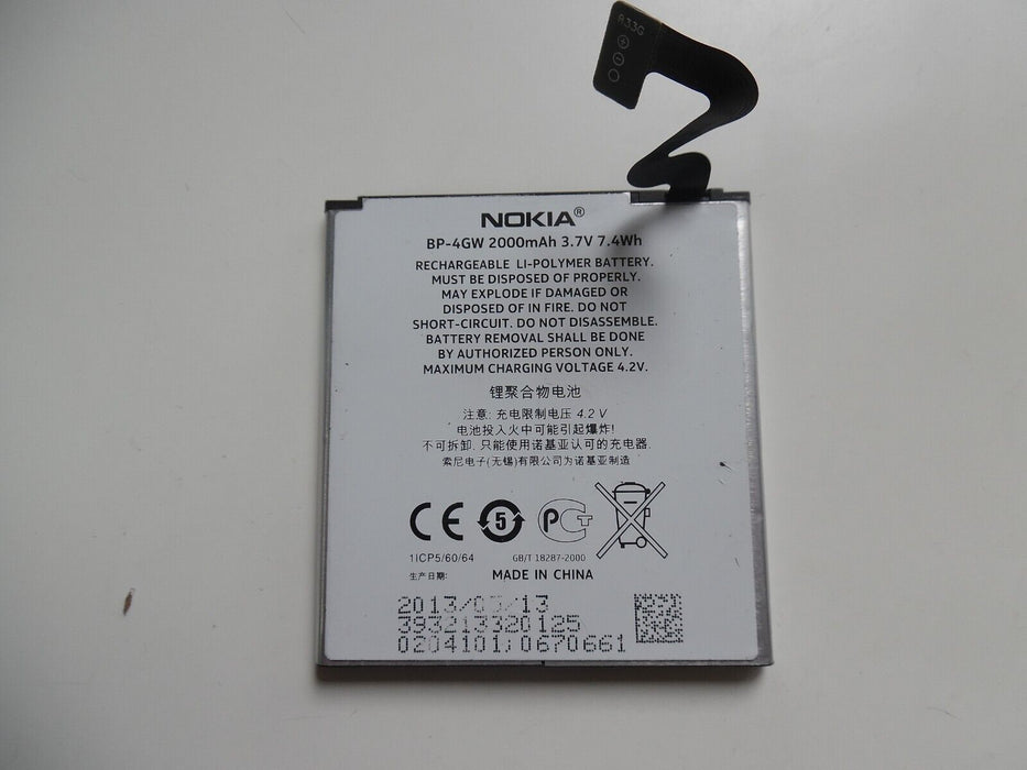 Genuine Nokia BP-4GW Battery For Nokia Lumia 920 2000mAh-UK SELLER