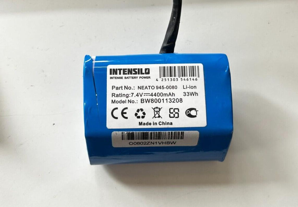 INTENSILO Battery for Neato / Vorwerk like 945-0080, 7.4V, Li-Ion, 4400mAh