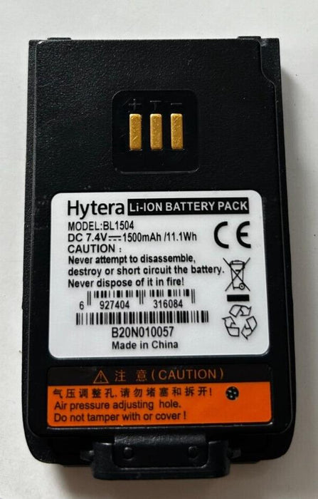 Genuine Hytera BL1504 (BL1502) 1500mAh Lithium Battery