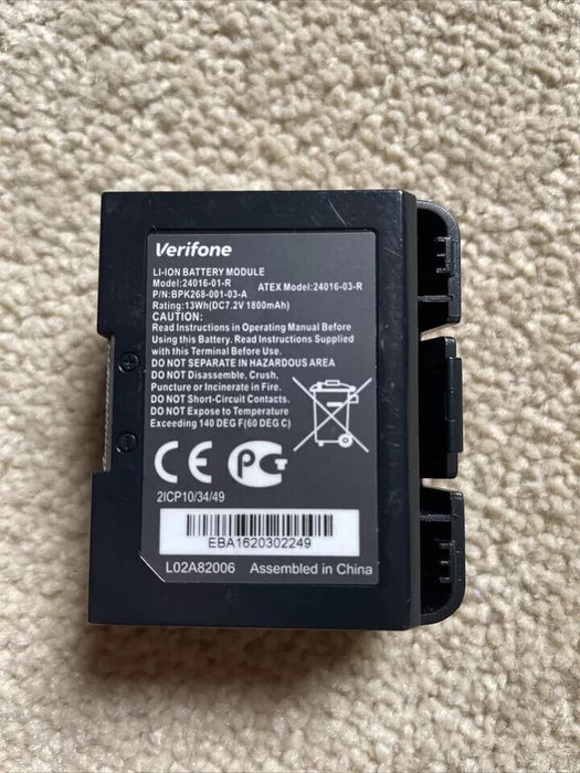 Verifone Original 24016-01-R VX520 VX670 VX680 Li-Ion 13Wh 1800mAh Battery Pack