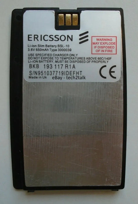 New Ericsson BSL-10 Slim Battery T28 T29 T39 R320 R520 Replaces BSL-11 BUS-10