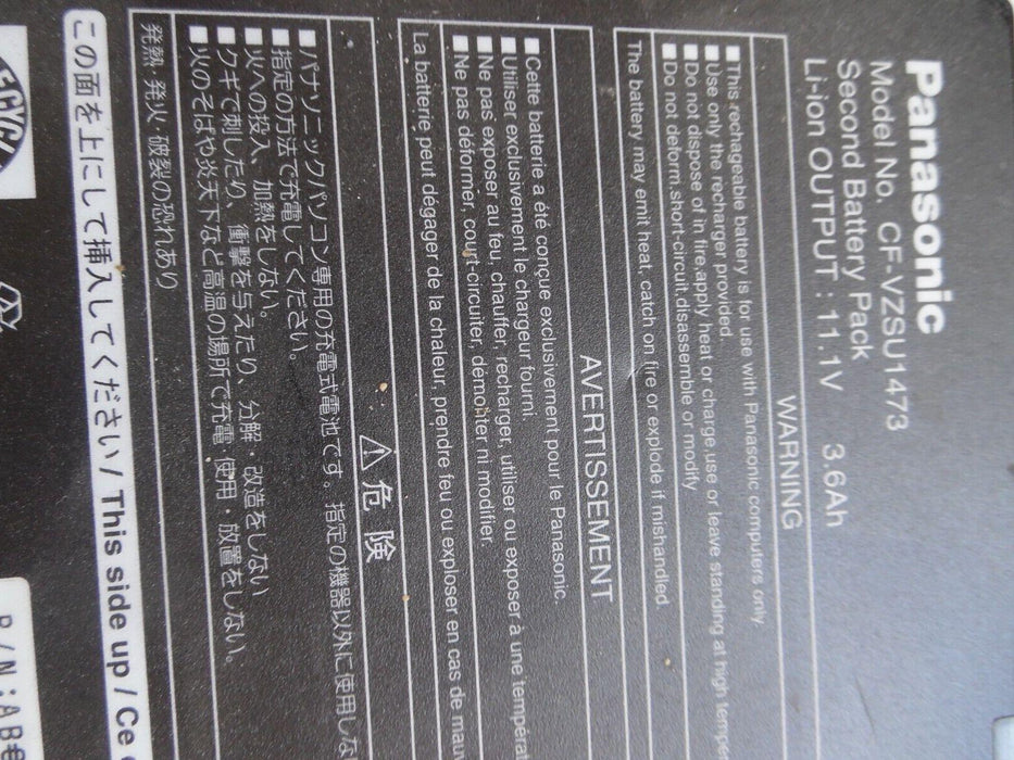 Secondary Battery Panasonic Toughbook CF-73 - CF-51 - CF-30 - CF-VZSU1473