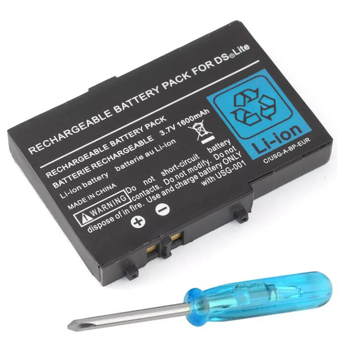 For Nintendo DS Lite - Battery Replacement 3.7v 1600mah Li-On (DSL) | FPC