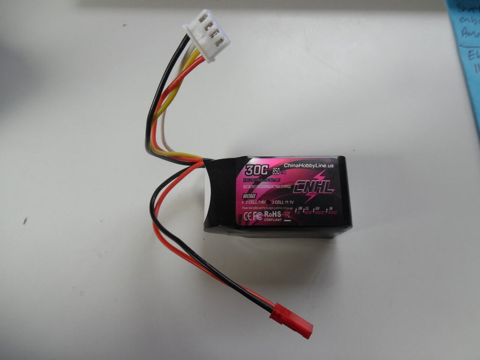 CNHL 850mAh 11.1V 3S 30C Lipo Battery with JST