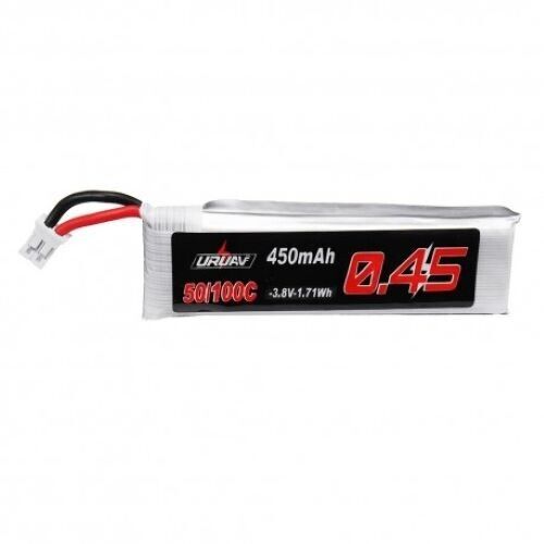 URUAV 3.8V 450mAh 50/100C 1S HV 4.35V Lipo Battery PH2.0 for Emax Tinyhawk Tiny7