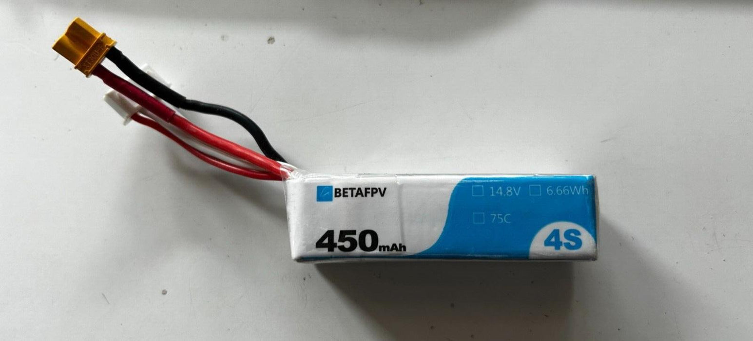 BETAFPV 450MAH 4S 75C LIPO BATTERY