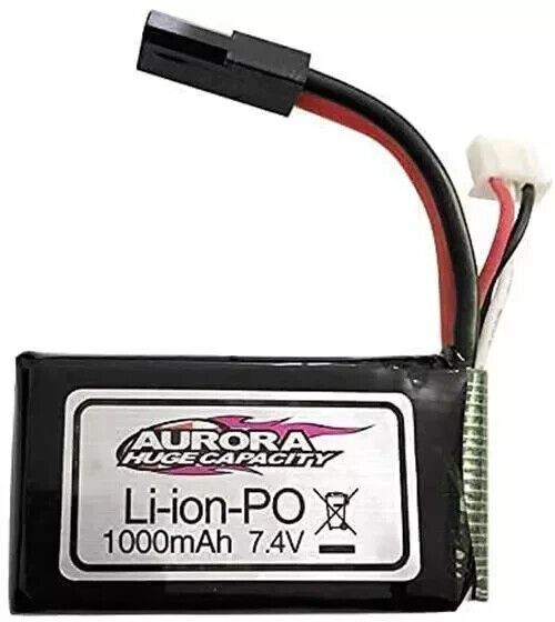 7.4V 1000mAh Rechargeable Lipo Battery for 1/16 XLH 9130 9136 9137 RC Car 4WD