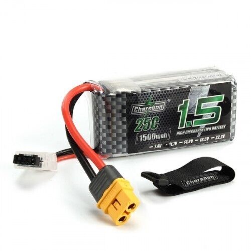 Charsoon 11.1V 1500mAh 25C 3S Lipo Battery XT60 Plug