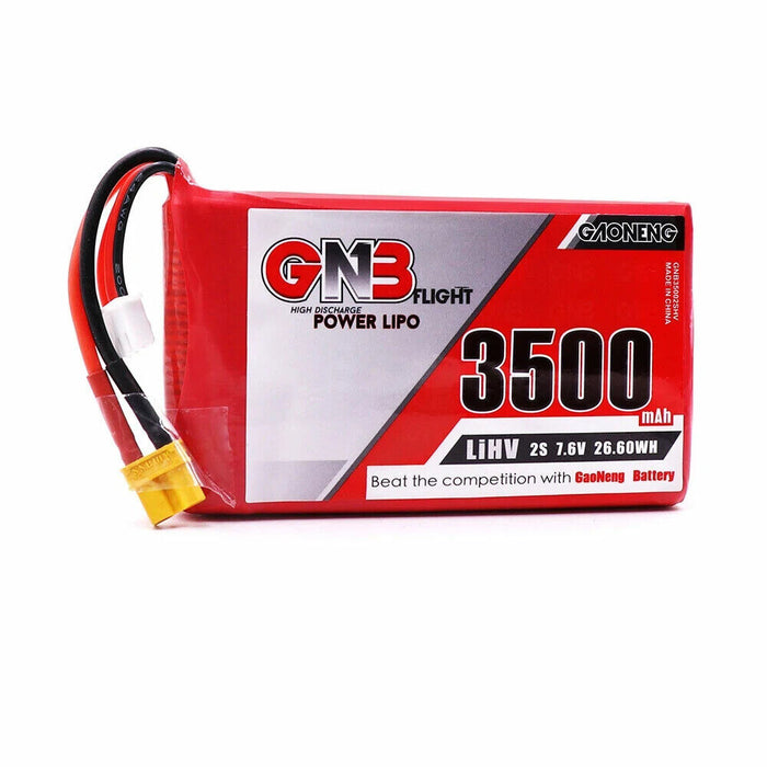 Gaoneng GNB 7.6V 3500mAh 2S HV LiPo Battery XT30 Plug for QX7 Transmitter - 1pcs
