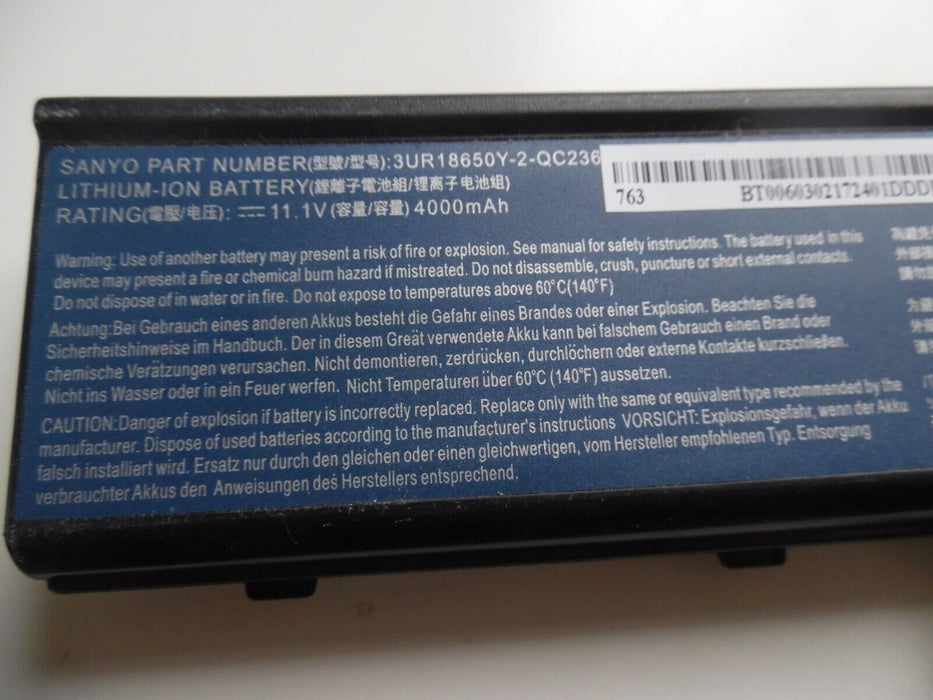 3UR18650Y-2-QC236 Battery For Acer Aspire 5600 7000 7100 9300 TravelMate 5620