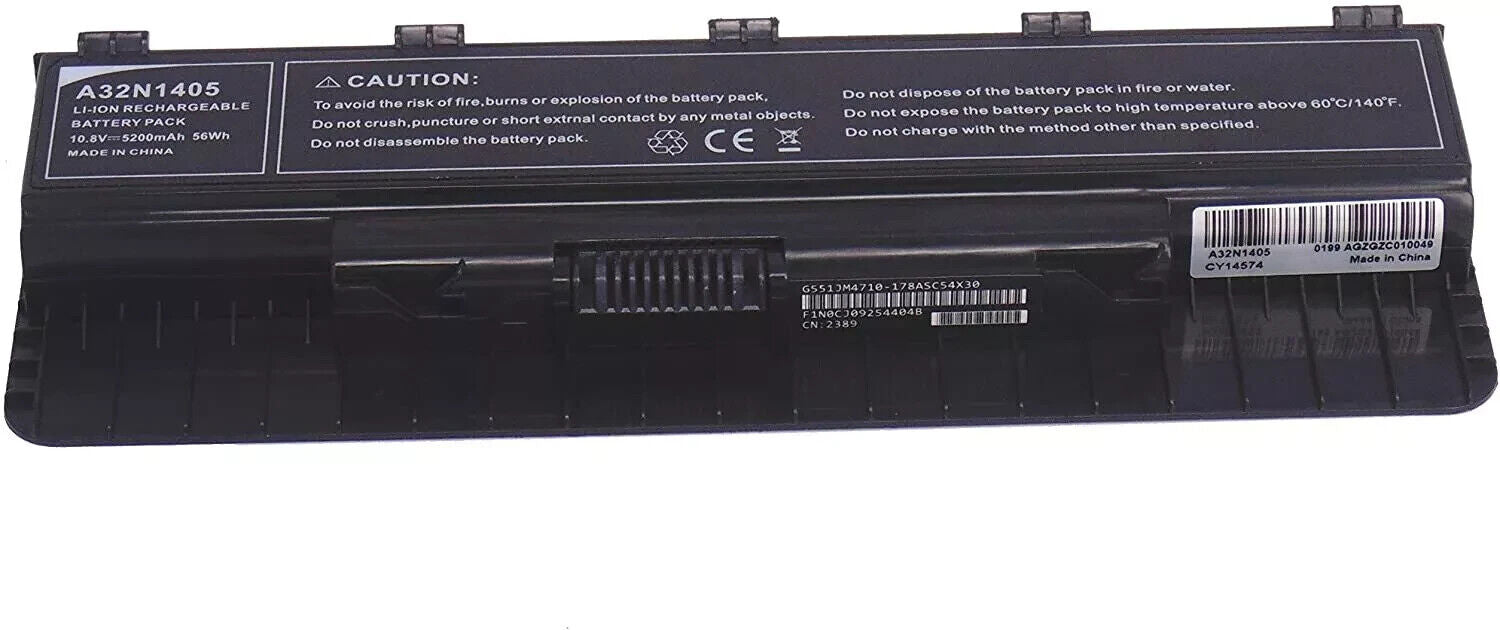 REPLACEMENT A32N1405 BATTERY FOR ASUS N551 N751 G551 G771 GL551 GL771 10.8V 56WH